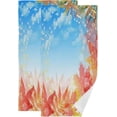 thumbnail image 1 of Note Music Maple Hand Towels, Fall Leaves Musical Score Kitchen Towel Ultra Soft and Absorbent,Decorative Fingertip Face Towel for Bathroom Hotel, 2 PCS, 28.3"x 14.4", 1 of 6