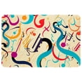 thumbnail image 1 of Note Non-Slip Machine Washable Polyester Kitchen Mat Indoor Rug Kitchen Rug, 1 of 6