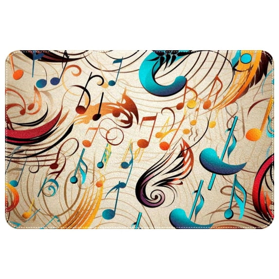 Note Non-Slip Polyester Game Mat Kitchen Rugs Door Mat Machine Washable