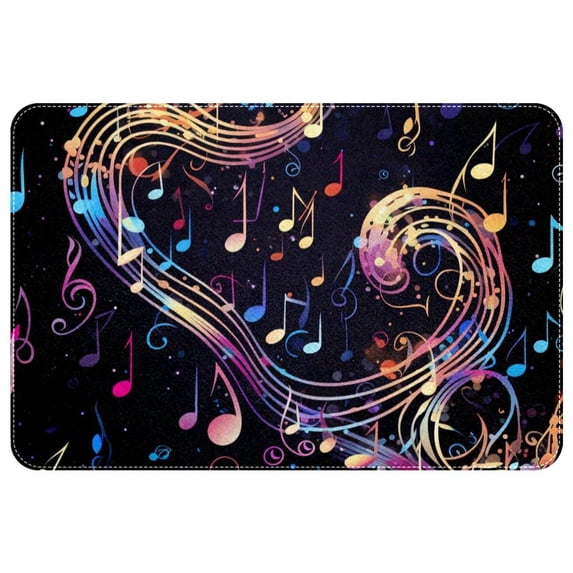Note Non-Slip Polyester Game Mat Kitchen Rugs Door Mat Machine Washable