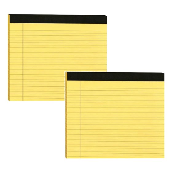Note Pads, 11" x 9.5" Legal Pads, College Ruled Notepad, Micro Perforated Writing Pads, White Lined Paper 80GSM College Ruled Paper Pad for Home, To-Do Lists, Office, 30 Sheets/Pad, 2 Pad