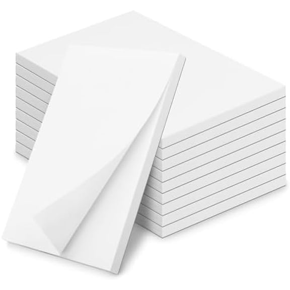 Note Pads 3x5 In, 10 Pack Blank Server Notepad, 50 Sheets Per Scratch Memo Pads for Grocery Shopping To Do Lists, Small White Paper for Writing Quick Notes Work Home Office