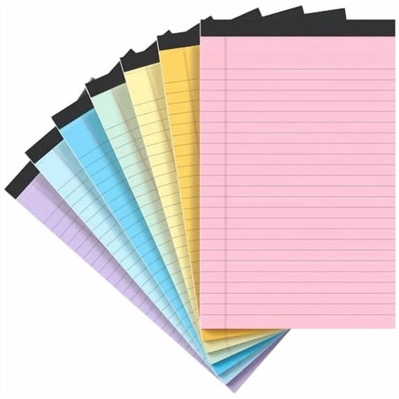 Note Pads 5x8,[7 Pack] Colorful Narrow Ruled Legal Pads,Micro Writing Pads
