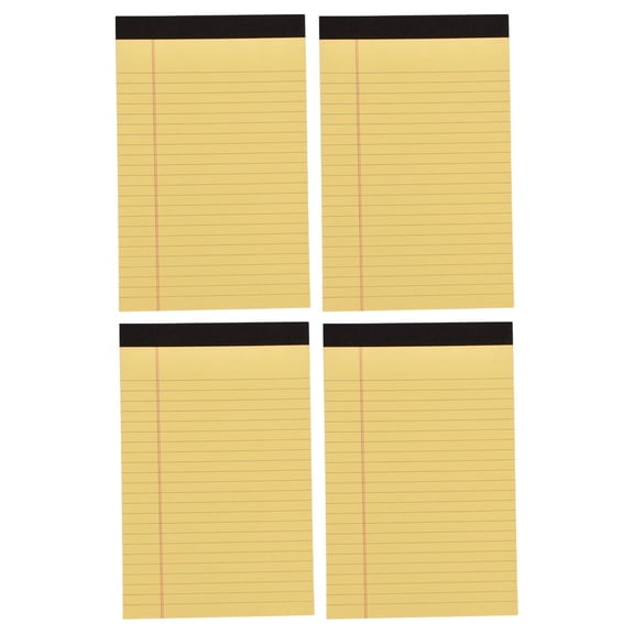 Note Pads, 5x8 Inch Small Legal Pads, Lined Writing Notepads, Easy Clean Tear Memo Paper Pads, Personalized Notepads with Thick Smooth Writing Sheets for Note Taking Meeting Office Planner, Yellow