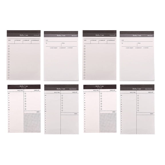 Supvox work notepad Paper Assorted Color Office Use Simple 8Set