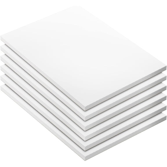 Note Pads - Memo Pads - Blank Scratch Pads - Small Notepad Writing Pads for Taking Notes and Task Allocation Easy to Peel 80gsm Papers with Cardboard Backing 50 Sheets Pack of 6 (4" x 6")