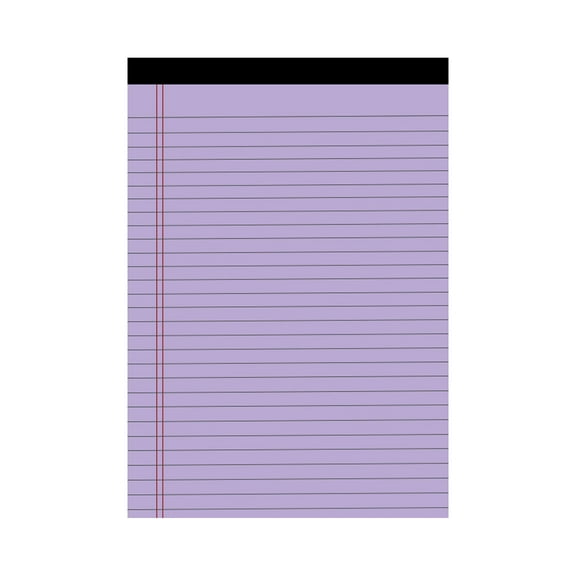 Note Pads，Micro Perforated Writing Pads，Lined Paper & Wide Ruled Pad of Notebook for Study, To-Do Lists, Office 5*8 Inch Purple