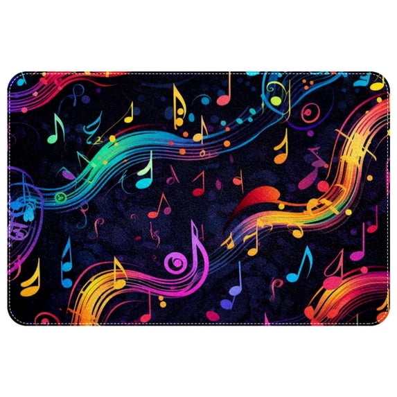 Note Polyester Indoor Mat Non-Slip Area Rug Chair Rugs Machine Washable