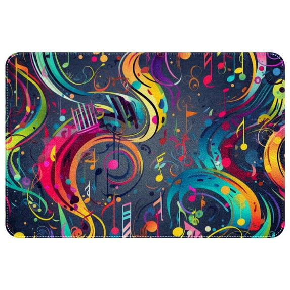 Note Polyester Indoor Mat Office Floor Mat Non-Slip Machine Washable