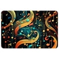 thumbnail image 1 of Note Polyester Non-Slip Indoor Carpet Kitchen Mat - Machine Washable Door Rug Chair Mat, 1 of 6
