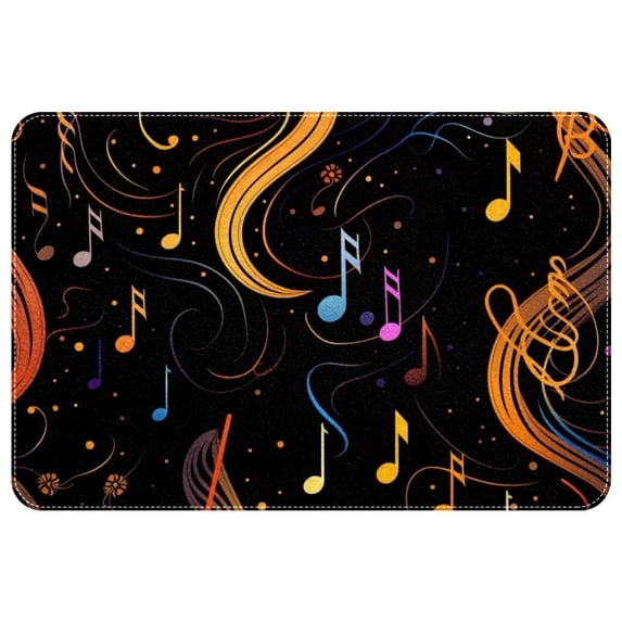 Note Polyester Non-Slip Machine Washable Bath Rug Door Carpet Chair Rug