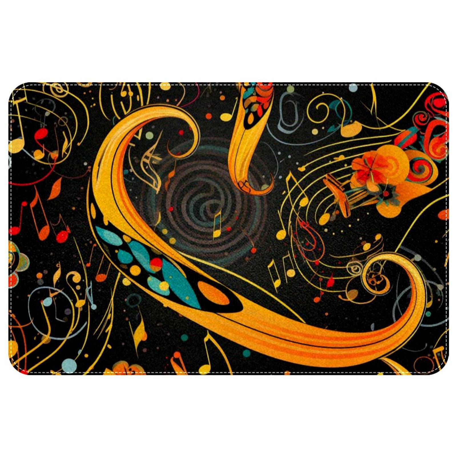 Note Polyester Non-Slip Machine Washable Indoor Mat Office Mat Kitchen ...