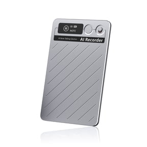 Note Pro AI Voice Recorder, Transcribe & Summarize with AI, App Control, Note Taker for Meetings & Calls, Supports 112 Languages, Ultra-Slim w/InstantView Display, Case Included,