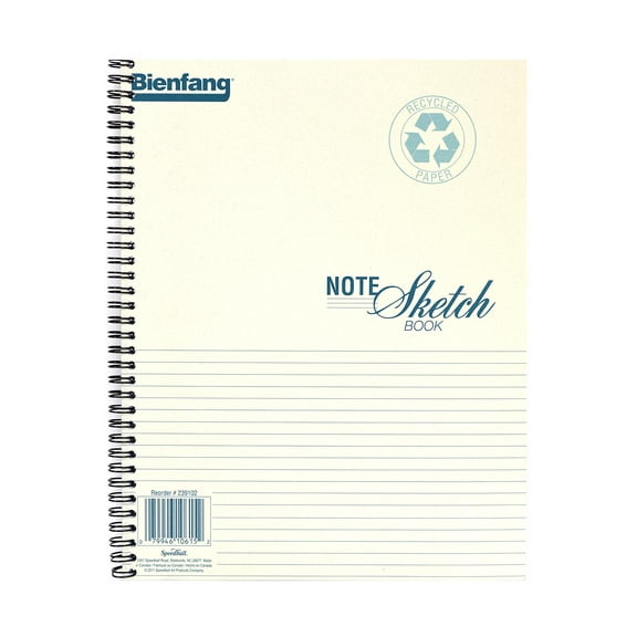 Note Sketch Book horizontal format, 11 in. x 8 1/2 in. (pack of 2)