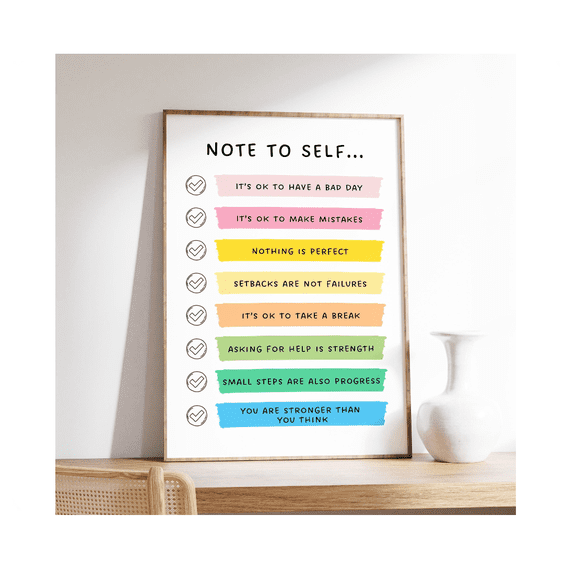 Note To Self Poster Things To Remember Motivational And Inspirational Poster Positivity And Affirmations