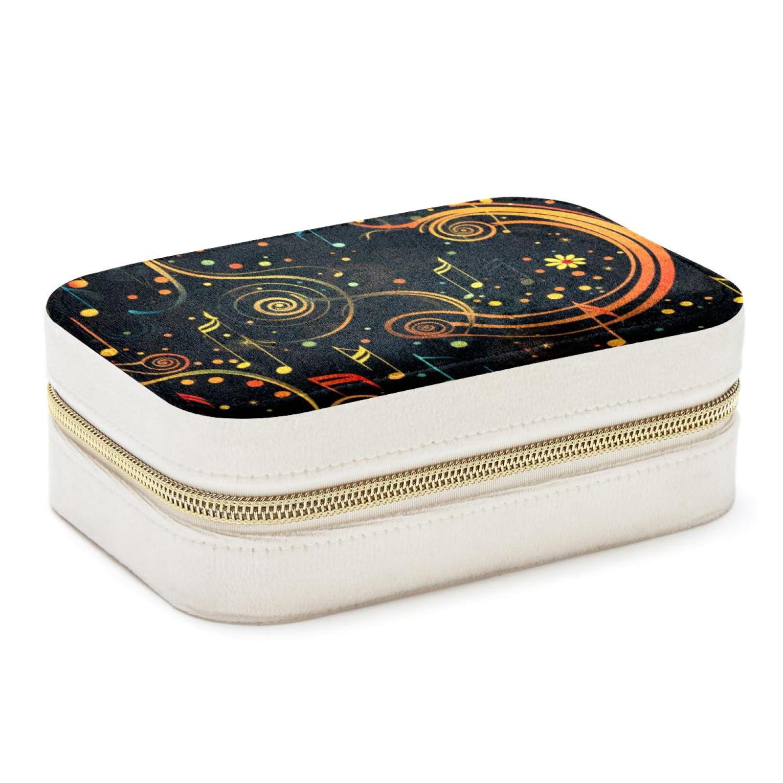 Note Velvet Portable Decorative Box with Removable Compartment ...