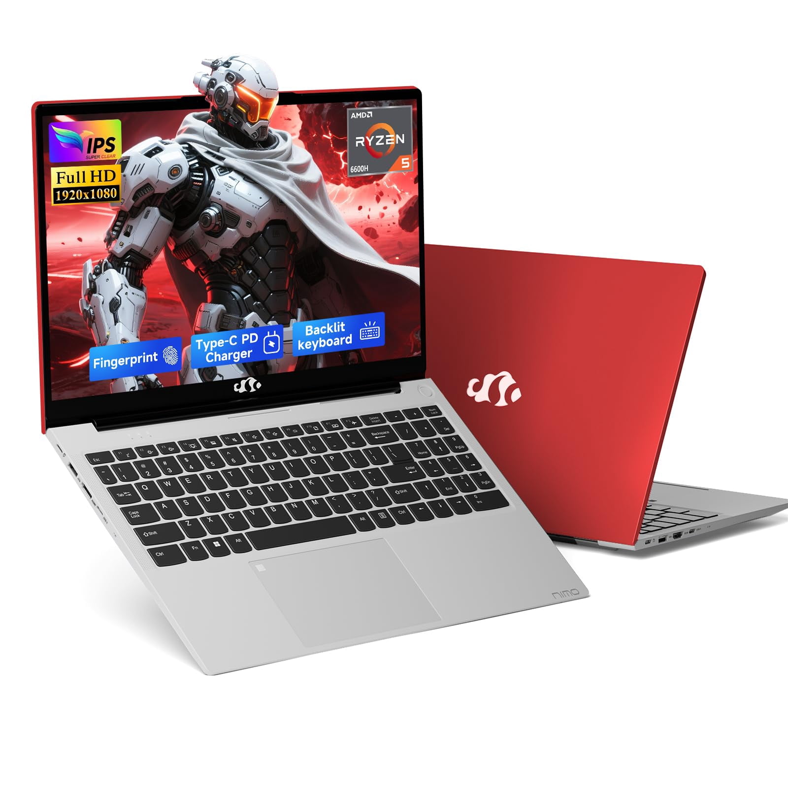 NoteCraft 2026 AMD Gaming Laptop, Ryzen 5 6600H& Radeon 660M Graphics ...