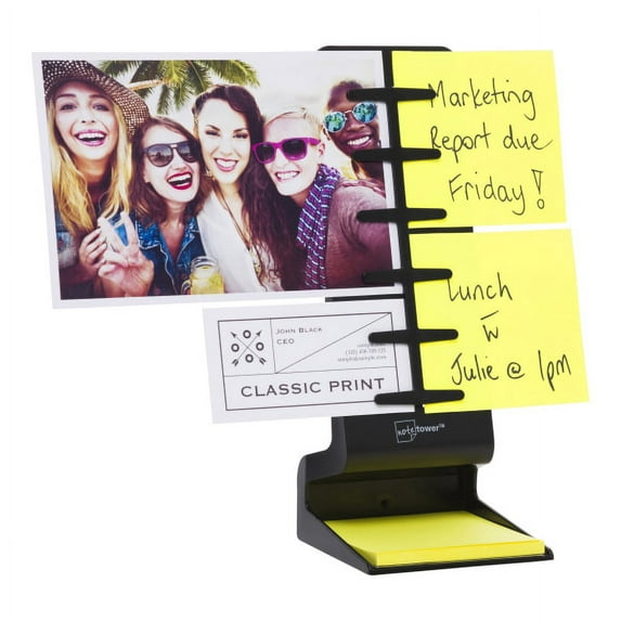 NoteTower Note Tower Mini Plastic Note Holder Black (NTR350-1)