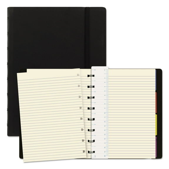 Notebook, 1 Subject, Medium/college Rule, Black Cover, 8.25 X 5.81, 112 Sheets | Bundle of 5 Each