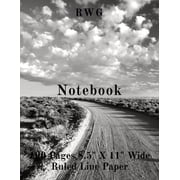 Notebook 100 Pages 8.5" X 11" Wide Ruled Line Paper, Paperback