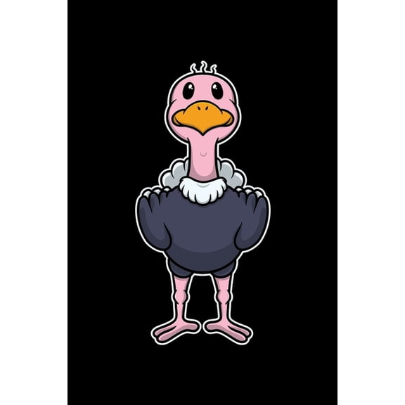 Notebook: 109 pages A5 ( 6x9 inch) - Grid Paper - Graph Paper - Quad Ruled - Great gift for kids and friends - A great gift idea for the first day of school - Cute funny Ostrich Bird (Paperback)