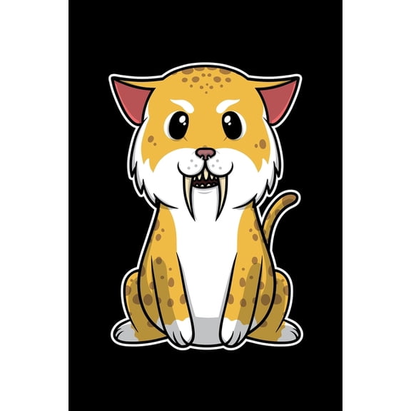 Notebook: 109 pages A5 ( 6x9 inch) - Grid Paper - Graph Paper - Quad Ruled - Great gift for kids and friends - A great gift idea for the first day of school - Cute funny Saber Tooth Tiger (Paperback)
