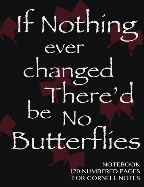 Notebook 120 numbered pages for Cornell Notes: If Nothing Changes Notebook for Cornell notes with black cover - 8.5"x11" ideal for studying, includes guide to effective studying and learning (Paperbac