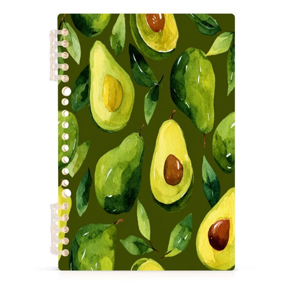 Notebook 8.3x5.7x0.4 Inch Journey Note Diary Hardcover Notebook 60 Pages,80g Paper Writing Smooth and Not Easy to Break Avocado Berry Seamless Showcase