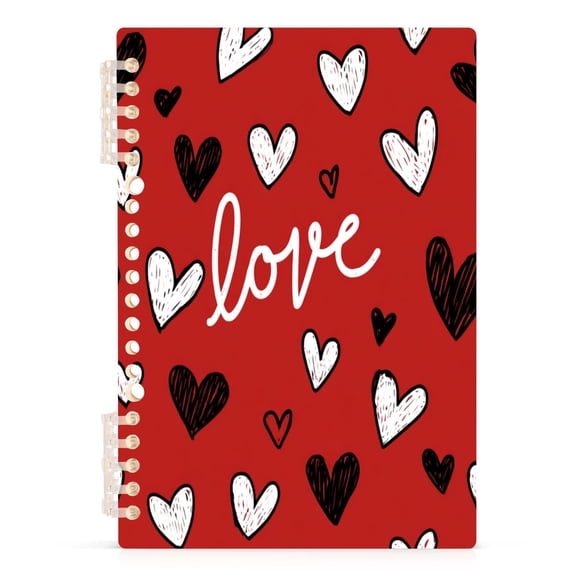 Notebook 8.3x5.7x0.4 Inch Journey Note Diary Hardcover Notebook 60 Pages,80g Paper Writing Smooth and Not Easy to Break Beautiful Valentine's Day Love