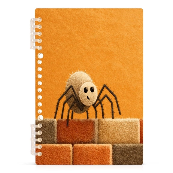 Notebook 8.3x5.7x0.4 Inch Journey Note Diary Hardcover Notebook 60 Pages,80g Paper Writing Smooth and Not Easy to Break A Cute Spider