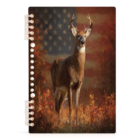 Notebook 8.3x5.7x0.4 Inch Journey Note Diary Hardcover Notebook 60 Pages,80g Paper Writing Smooth and Not Easy to Break American Deer
