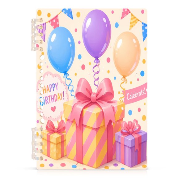 Notebook 8.3x5.7x0.4 Inch Journey Note Diary Hardcover Notebook 60 Pages,80g Paper Writing Smooth and Not Easy to Break Balloon Gift Party