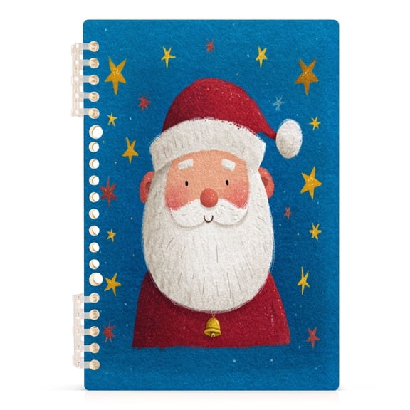 Notebook 8.3x5.7x0.4 Inch Journey Note Diary Hardcover Notebook 60 Pages,80g Paper Writing Smooth and Not Easy to Break Beautiful Cartoon Santa Claus