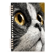 Notebook 8.3x5.7x0.4 Inch Journey Note Diary Hardcover Notebook 60 Pages,80g Paper Writing Smooth and Not Easy to Break Beautiful Cute Black Cat