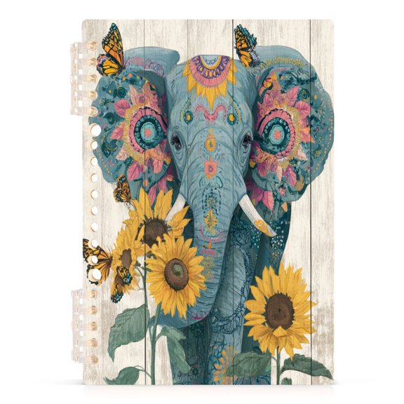 Notebook 8.3x5.7x0.4 Inch Journey Note Diary Hardcover Notebook 60 Pages,80g Paper Writing Smooth and Not Easy to Break Beautiful Elephant Pattern