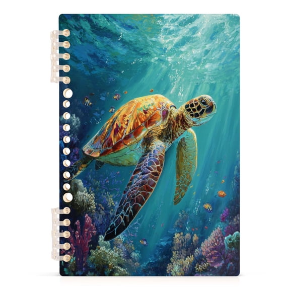 Notebook 8.3x5.7x0.4 Inch Journey Note Diary Hardcover Notebook 60 Pages,80g Paper Writing Smooth and Not Easy to Break Beautiful Sea Turtle