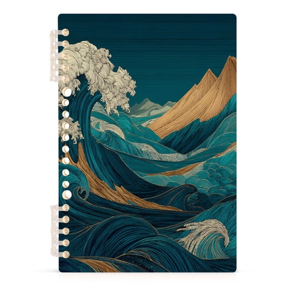Notebook 8.3x5.7x0.4 Inch Journey Note Diary Hardcover Notebook 60 Pages,80g Paper Writing Smooth and Not Easy to Break Cartoon Green Mountains