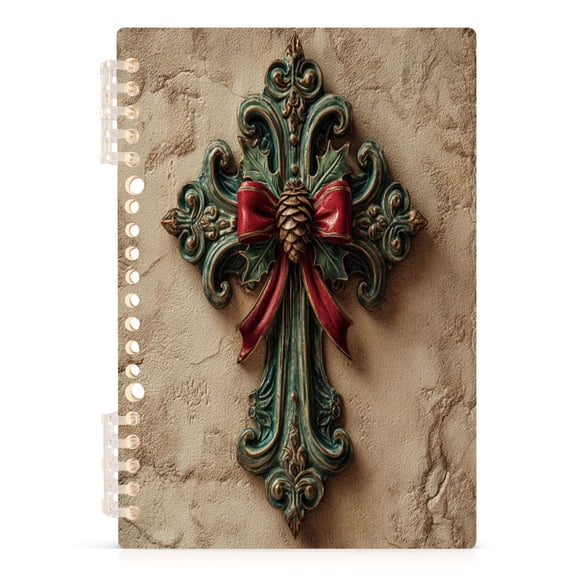 Notebook 8.3x5.7x0.4 Inch Journey Note Diary Hardcover Notebook 60 Pages,80g Paper Writing Smooth and Not Easy to Break Christmas Cross Beautiful
