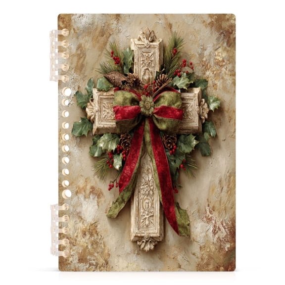 Notebook 8.3x5.7x0.4 Inch Journey Note Diary Hardcover Notebook 60 Pages,80g Paper Writing Smooth and Not Easy to Break Christmas Cross Cartoon