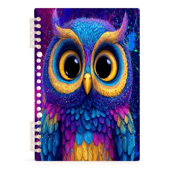 Notebook 8.3x5.7x0.4 Inch Journey Note Diary Hardcover Notebook 60 Pages,80g Paper Writing Smooth and Not Easy to Break Colored Owl