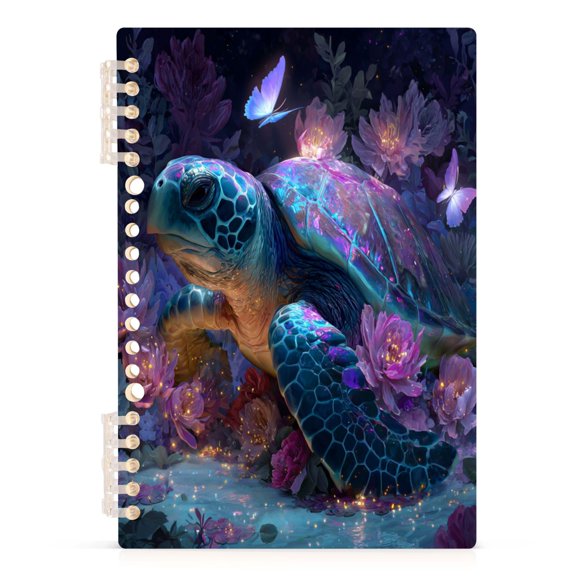 Notebook 8.3x5.7x0.4 Inch Journey Note Diary Hardcover Notebook 60 Pages,80g Paper Writing Smooth and Not Easy to Break Colorful Sea Turtle