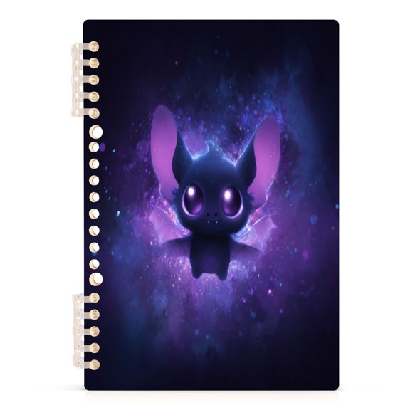 Notebook 8.3x5.7x0.4 Inch Journey Note Diary Hardcover Notebook 60 Pages,80g Paper Writing Smooth and Not Easy to Break Cute Bat