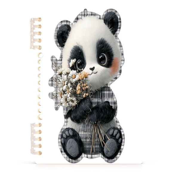 Notebook 8.3x5.7x0.4 Inch Journey Note Diary Hardcover Notebook 60 Pages,80g Paper Writing Smooth and Not Easy to Break Cute Panda