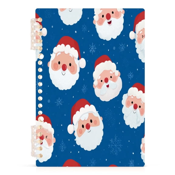 Notebook 8.3x5.7x0.4 Inch Journey Note Diary Hardcover Notebook 60 Pages,80g Paper Writing Smooth and Not Easy to Break Cute Santa Claus Face