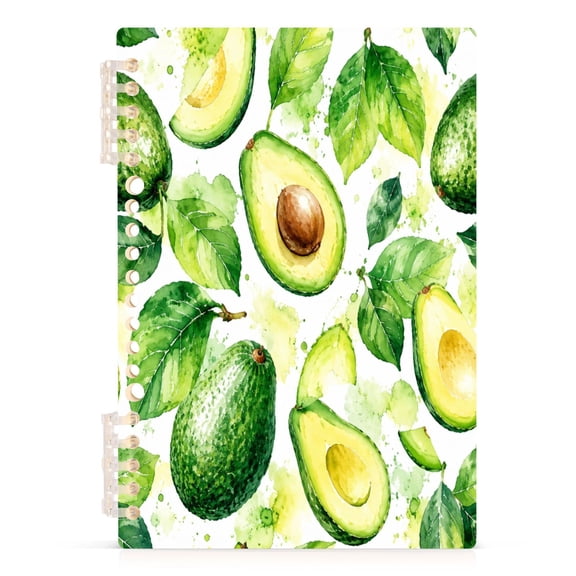 Notebook 8.3x5.7x0.4 Inch Journey Note Diary Hardcover Notebook 60 Pages,80g Paper Writing Smooth and Not Easy to Break Green Avocado