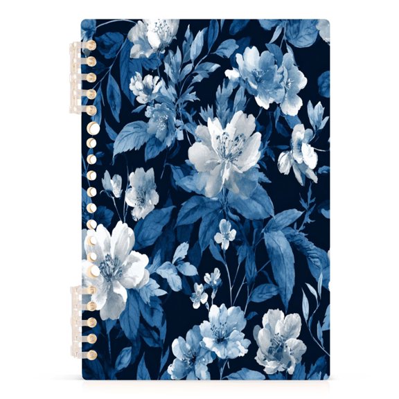 Notebook 8.3x5.7x0.4 Inch Journey Note Diary Hardcover Notebook 60 Pages,80g Paper Writing Smooth and Not Easy to Break Indigo Blue Ink Wash