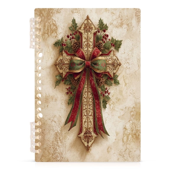 Notebook 8.3x5.7x0.4 Inch Journey Note Diary Hardcover Notebook 60 Pages,80g Paper Writing Smooth and Not Easy to Break Lovely Christmas Cross