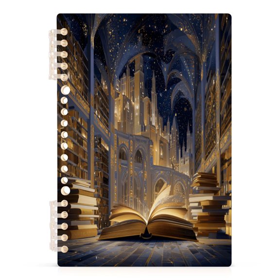 Notebook 8.3x5.7x0.4 Inch Journey Note Diary Hardcover Notebook 60 Pages,80g Paper Writing Smooth and Not Easy to Break Open Book Glowing Pages