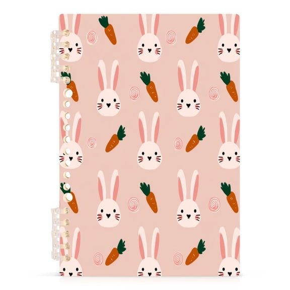Notebook 8.3x5.7x0.4 Inch Journey Note Diary Hardcover Notebook 60 Pages,80g Paper Writing Smooth and Not Easy to Break Pink Bunny