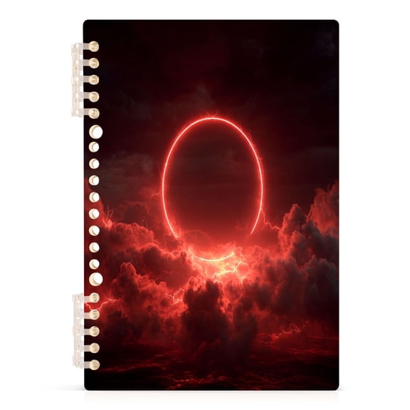 Notebook 8.3x5.7x0.4 Inch Journey Note Diary Hardcover Notebook 60 Pages,80g Paper Writing Smooth and Not Easy to Break Red Sun